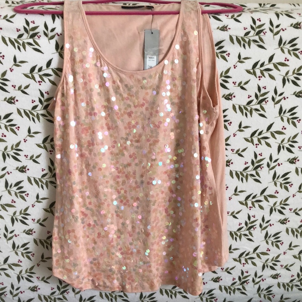 Sequined Pink Tank